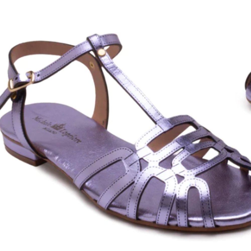 Michele Lopriore Taormina sandal metalic purple size 8